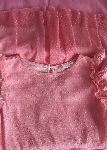 LC Waikiki Kız Çocuk Pembe Fırfırlı Elbise