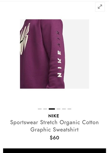 Nike Erkek Mor Grafik Sweatshirt - Görsel 3