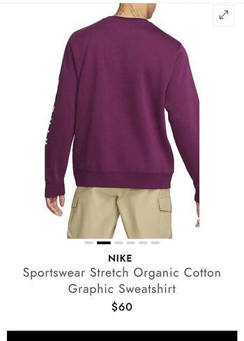 Nike Erkek Mor Grafik Sweatshirt - Görsel 4