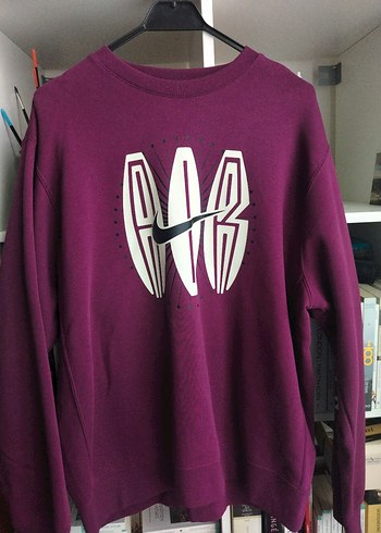 Nike Erkek Mor Grafik Sweatshirt - Görsel 5