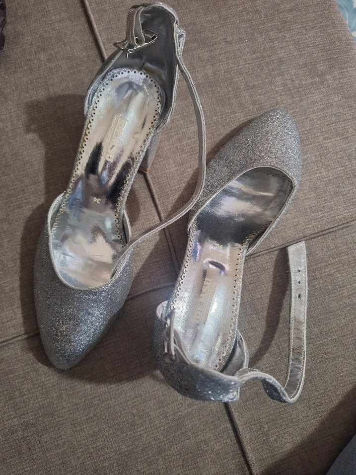 Gri Stiletto Topuklu Kadın Abiye Ayakkabı 34 numara - Görsel 4