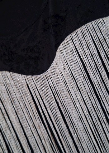 Püsküllü Siyah Bohem Elbise - Görsel 5