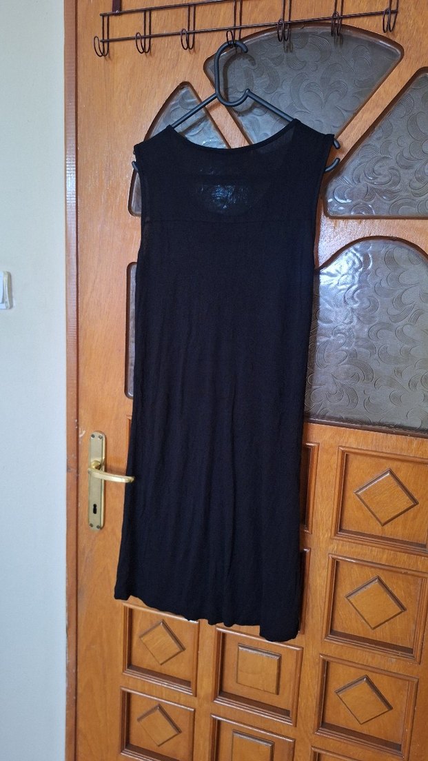 Püsküllü Siyah Bohem Elbise - Görsel 3