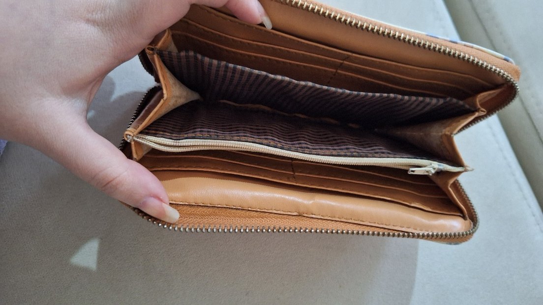 Baskılı Beyaz Kadın Fermuarlı Cüzdan - Görsel 3