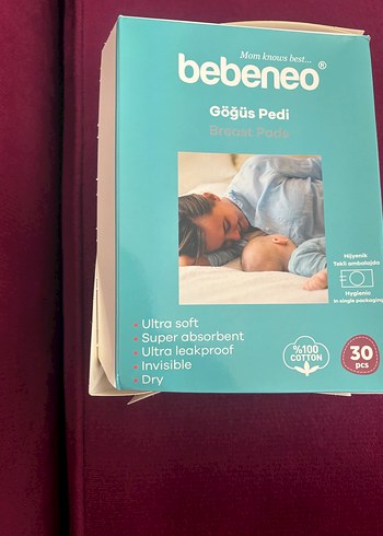 Bebeneo Mavi Göğüs Pedi 30'lu