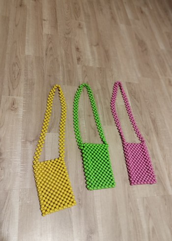 Zara Canli Renkli Boncuklu Mini Omuz Cantasi