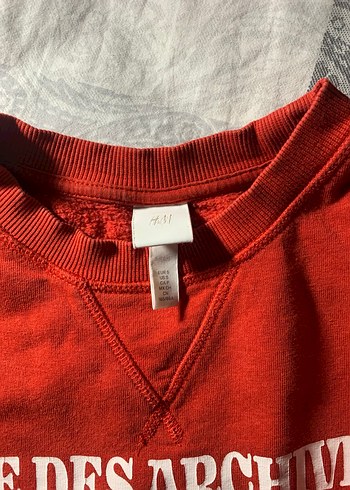 Kırmızı Baskılı Kadın Sweatshirt - Görsel 2