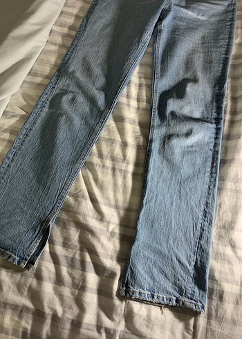 Mavi Midi Boy Kadın Kot Pantolon - Görsel 3