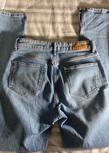 Mavi Midi Boy Kadın Kot Pantolon - Görsel 4