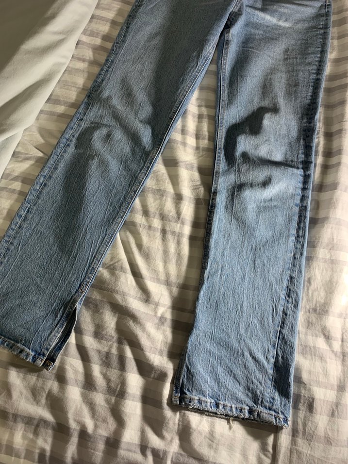 Mavi Midi Boy Kadın Kot Pantolon - Görsel 3