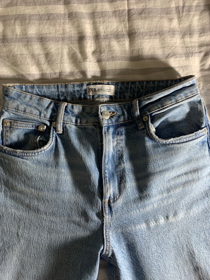 Mavi Midi Boy Kadın Kot Pantolon - Görsel 2