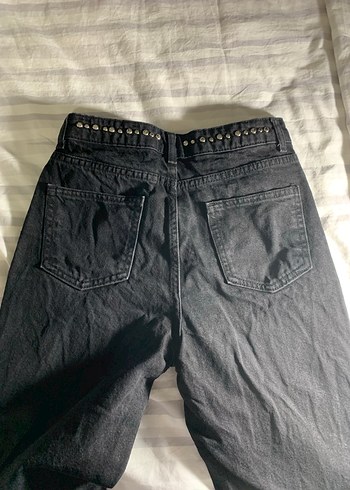 Taşlı Kadın Midi Kot Pantolon - Görsel 4