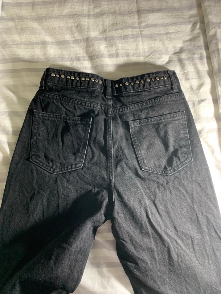 Taşlı Kadın Midi Kot Pantolon - Görsel 4