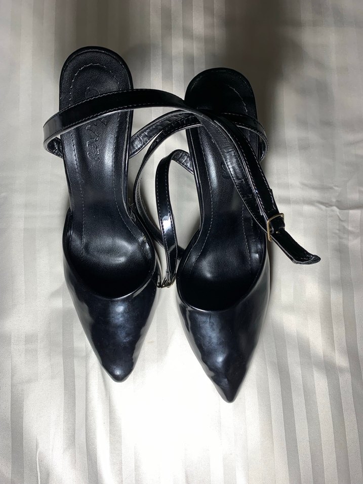 Klasik Siyah Rugan Stiletto Topuklu Kadın Ayakkabı - Görsel 4