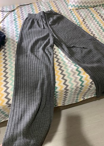 Gri Örme Kadın Pantolon - Görsel 3