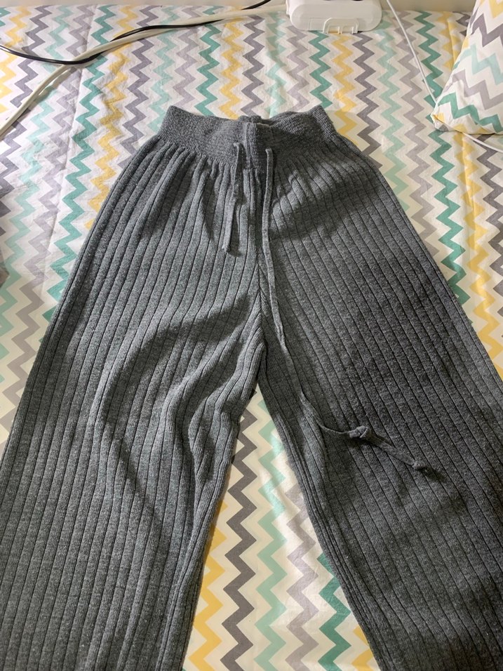 Gri Örme Kadın Pantolon - Görsel 4
