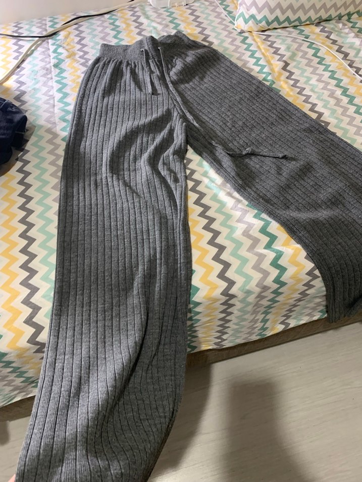 Gri Örme Kadın Pantolon - Görsel 3