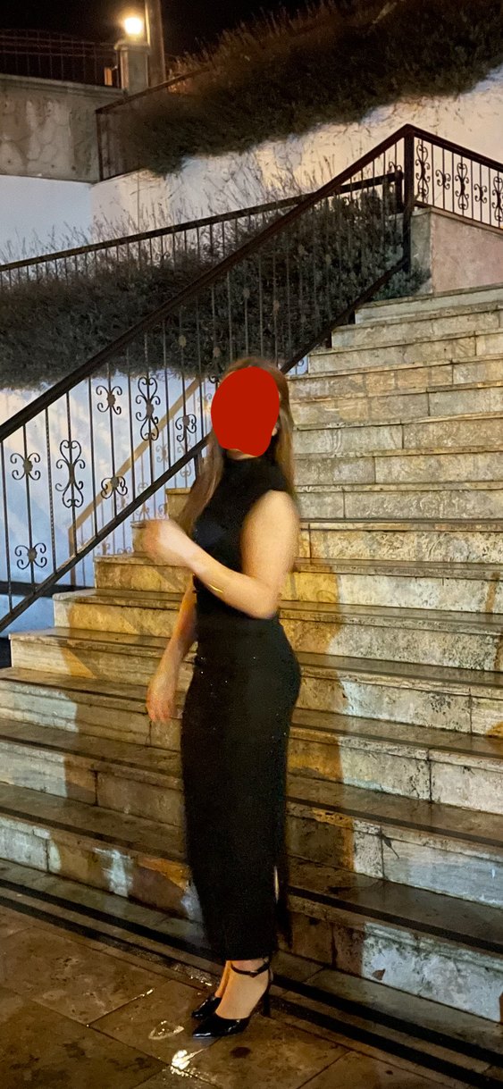 simli Drapeli Midi Abiye Elbise - Görsel 4