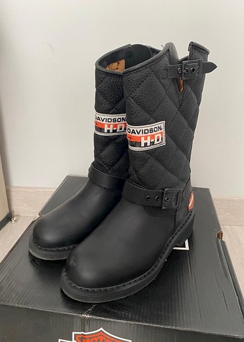 36 Beden siyah Renk Siyah Harley-Davidson Tokalı Kadın Biker Botu