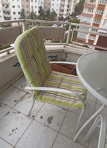  Beden beyaz Renk Balkon bahçe masasi