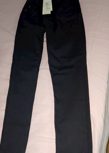 Diğer yüksek bel lacivert kadın Kot Pantolon