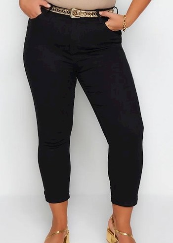 Büyük beden Yüksek bel, esnek skinny Kot Pantolon