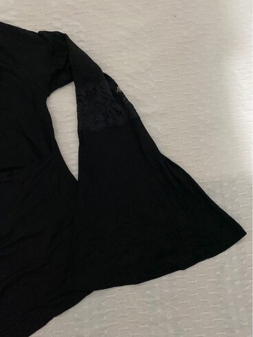 s Beden siyah Renk Siyah göğüs dekolteli bluz
