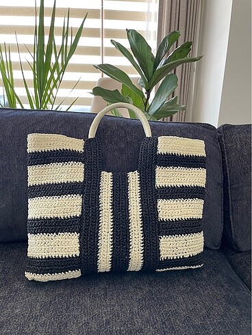 Beden çeşitli Renk Zara Model Kağıt ip Örgü Çanta