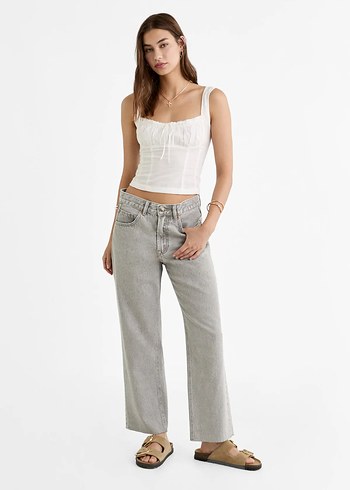 Stradivarius D96 crop straight fit jean