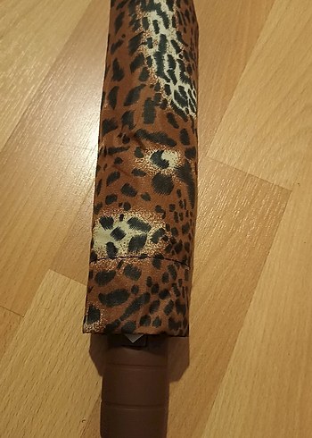 Kahverengi Kürklü Bohem Kadın Şemsiye - Görsel 2