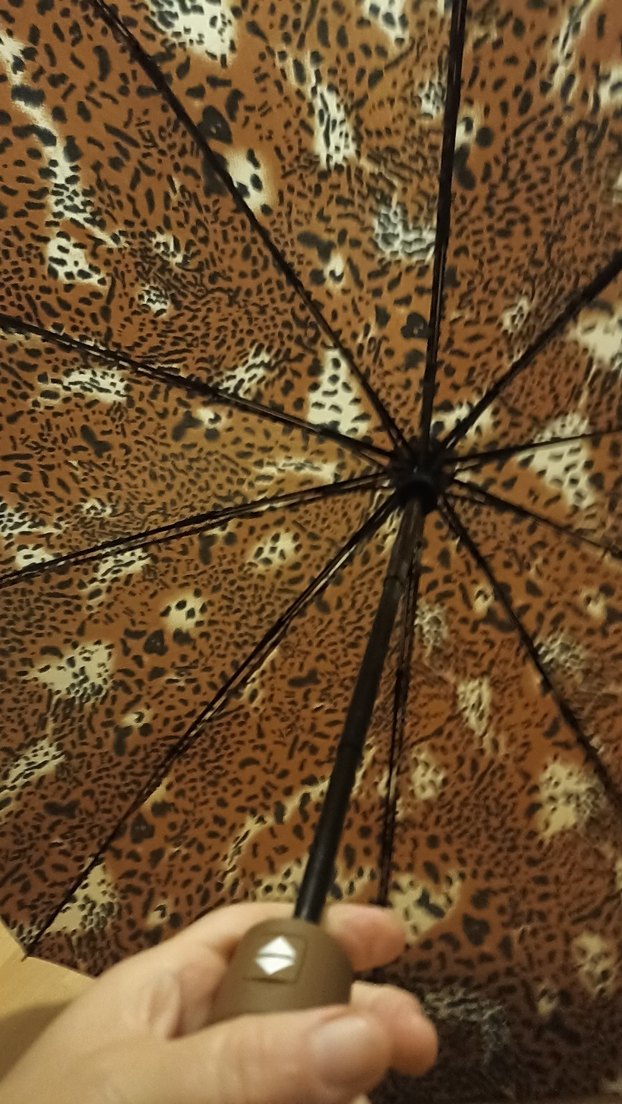 Kahverengi Kürklü Bohem Kadın Şemsiye - Görsel 3