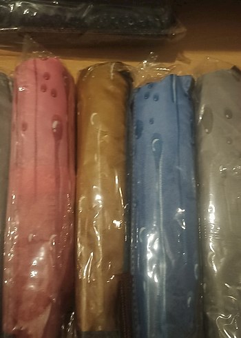 Parlak Mavi Katlanabilir Kadın Şemsiye - Görsel 4