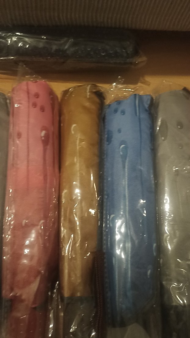 Parlak Mavi Katlanabilir Kadın Şemsiye - Görsel 4