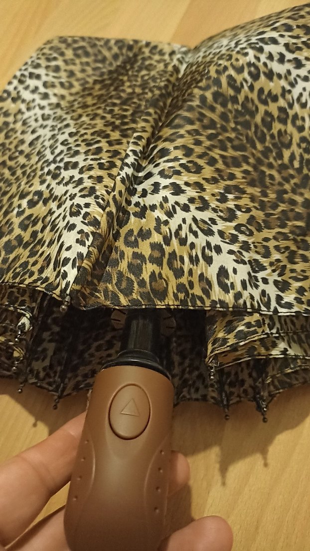 Kadın Kırmızı Pileli Ekose Şemsiye - Görsel 2