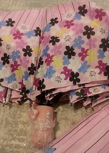 Pembe Pilili Kadın Şemsiye - Görsel 3