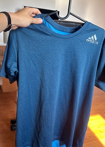 Erkek Mavi Kısa Kollu Spor Tişört