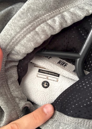 Nike Gri Kapüşonlu Fermuarlı Sweatshirt
