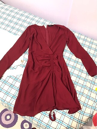 Trendyol & Milla Trendmilla bordo elbise