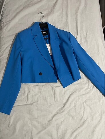 Crop Mavi Ceket