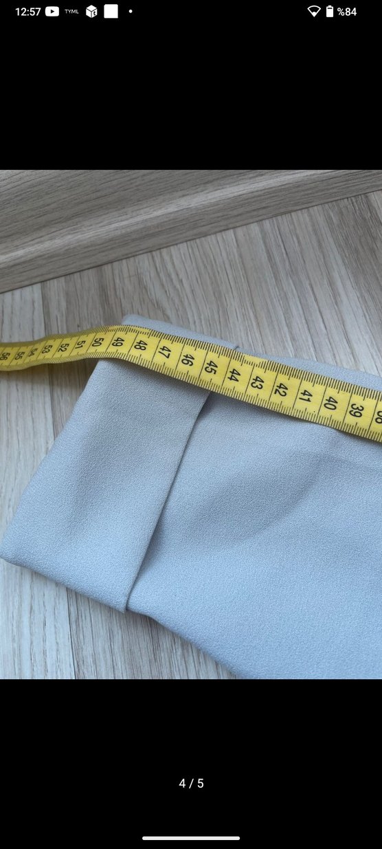 Biz Mavisi Midi Keten Kadın Ceket - Görsel 4