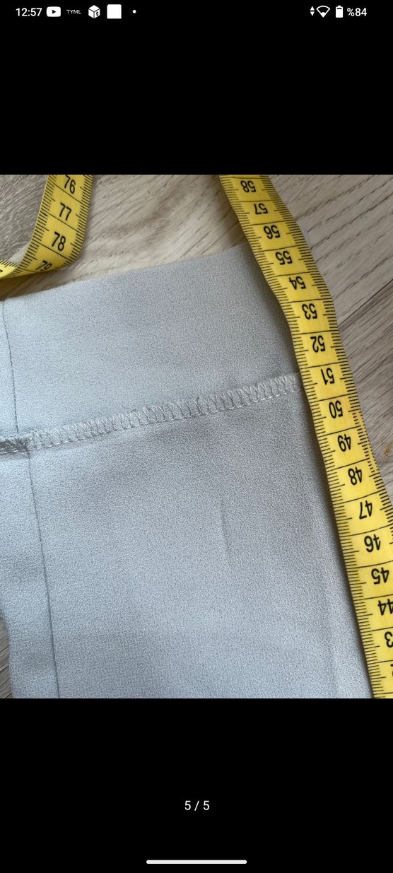 Biz Mavisi Midi Keten Kadın Ceket - Görsel 5