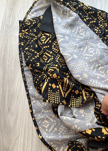 Bohem Desenli Sarı Mini etek görünümlü şort etek - Görsel 4