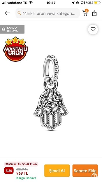 Pandora pandora fatma ananın eli charm