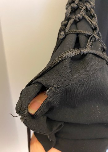 Püsküllü Siyah Uzun Kollu Tunik panço - Görsel 4