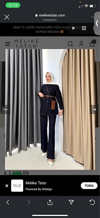 Kot denim takım