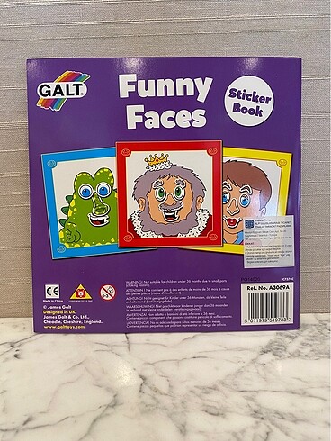  Funny Faces Sticker Book 3 Yaş+