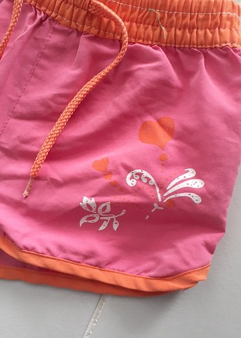 Kız Çocuk Pembe Renkli Baskılı Şort - Görsel 2