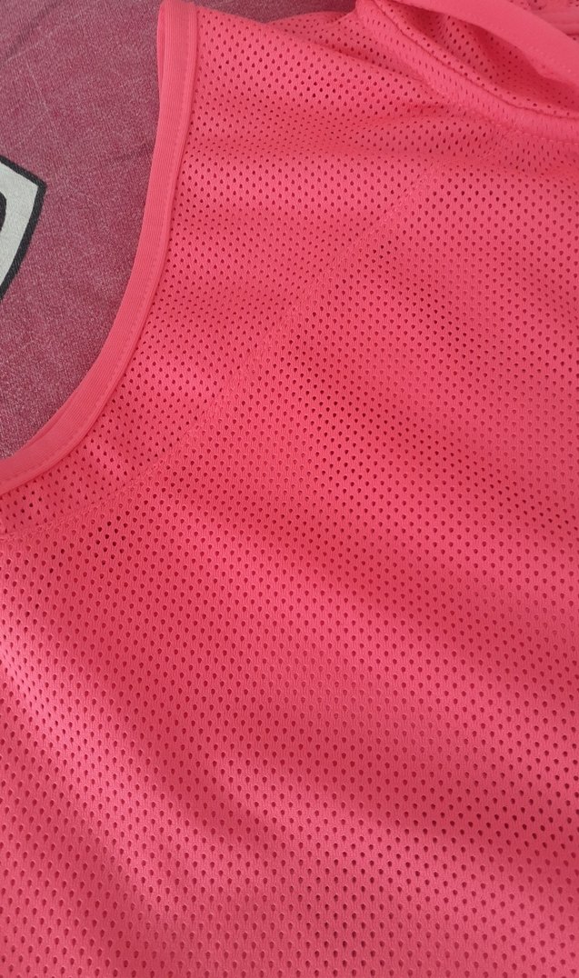 Fermuarlı Kapüşonlu Pembe Kolsuz Spor Yelek - Görsel 4