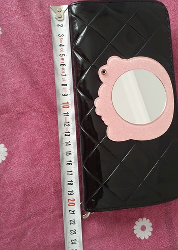 HALLO KATY Fermuarlı Siyah Parlak cocuk Cüzdanı - Görsel 5