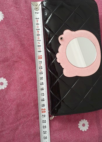 HALLO KATY Fermuarlı Siyah Parlak cocuk Cüzdanı - Görsel 6